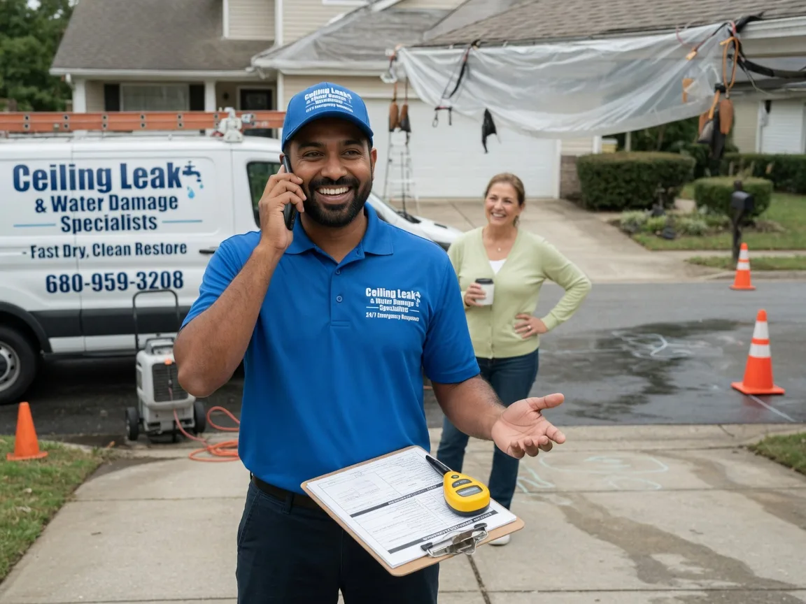Ceiling Leak Cleanup Newalla, OK FAQs